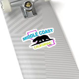 Middle Coast California - Kiss-Cut Stickers