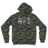 POE BRAND LOGO WHITE BLK BGRD Color Face FIN Camouflage Adult Hoodie