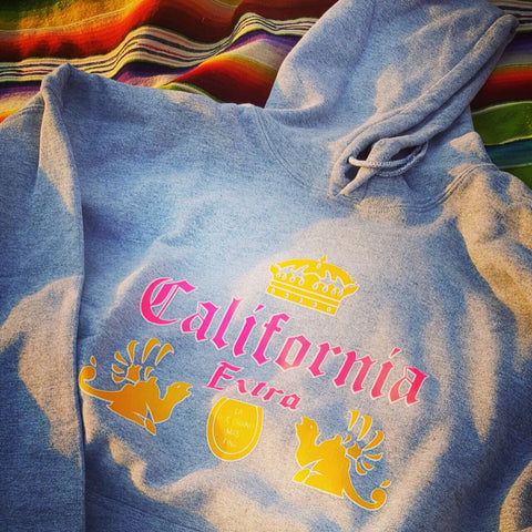 Cali Extra Hoodie- Pink letters