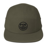 POE: POE Wavy Logo Five Panel Cap