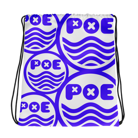 POE: Wavy Logo Drawstring Bag