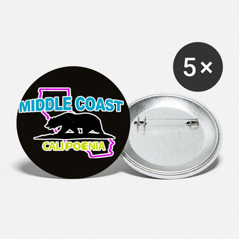 Middle Coast CaliPOEnia Buttons small 1'' (5-pack) - white